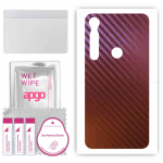 apgo skin sticker film foil vinyl for the BACK compatible with Motorola Moto G8 Plus, scratch-resistant, easy to install - Carbon Chameleon CAKA5