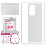 apgo Protective Skin Sticker for the back compatible with Samsung W22 5G, Wrap Film, Foil, Vinyl - Pattern Transparent Carbon