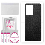 apgo Protective Skin Sticker for the back compatible with Oppo A57 5G, Wrap Film, Foil, Vinyl - Pattern Black Honeycomb