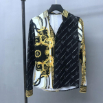 KPOP Fashion Style Harajuku Slim Fit topid Lahti sobivad vabaaja s&auml;rk terava kraega Korea stiilis tr&uuml;kitud pikkade varrukatega bluus L valge