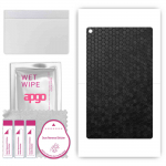apgo skin sticker film foil vinyl for the BACK compatible with Amazon Fire HD 10 (2019), scratch-resistant, easy to install - Black Honeycomb