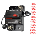 Power Protect kaitsme kaitsel&uuml;liti trollimine k&auml;sitsi l&auml;htestamisega kaitsmeinverteriga 30A - 300A 12V - 48V DC veekindel autopaadi k&auml;siraamat auto helis&uuml;steemi jaoks 120A