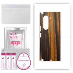 apgo Protective Skin Sticker for the back+sides compatible with Samsung W24, Full Wrap Film, Foil, Vinyl - Pattern Tigerwood