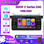 Autoraadio BMW 3. seeria E46 M3 jaoks 318/320/325/330/335 1998-2005 2+32G 7  Android MP5 m&auml;ngija, WIFI, HD 1080, GPS, peegellink, bluetooth, puuteekraan must