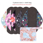 5 tk/10 tk Korduvkasutatavad menstruatsioonipadjad H&uuml;gieenisidemed Naiste h&uuml;gieeniks Igap&auml;evased k&auml;ter&auml;tikud Isikliku tervise naistehoolduse alusp&uuml;ksid 5PCS - Mixed color - L must