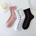 Kolm paari naiste sokke Moodprint Multifilm Mustriga sokid Talvised Paksud Soojad Kuhjad Sokid