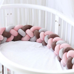 4-haruline pehme s&otilde;lme padi dekoratiivne beebi voodipesu, p&otilde;imitud v&otilde;revoodi, kokkup&otilde;rkevastane kaitseraua padi Four strands of 2.2M