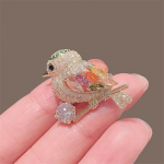 Lady Elegant Birds Rhinestone pross Kink Fashion Fashion Aksessuaar Naiste Korsage mitmev&auml;rviline