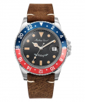 Mathey-Tissot Vintage Nahkrihm Must T&auml;hik Automaatne H900ATLR 100M Meeste Kell must