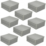 48tk/pakend Studio akustilised vahtpaneelid 12 x12 x1 heli neelavad kiilplaadid k&auml;sn Suure tihedusega helikindel stuudioheli vaht 48Pcs Gray Panels