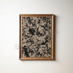 Tume meeleolukas botaaniline abstraktne lillemustriga joon Lehtlillede plakat L&otilde;uend maalimine Seinakunst Pildid P&otilde;hjamaade koduruumi sisustus 21x30cm No Framed