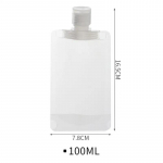 30/50/100 ml losjooni jaoturi kott Reisimine korduvkasutatavad kotid &scaron;ampoon Vedelik lekkekindel korduvt&auml;idetav kosmeetikatoodete pakend s&auml;ilituskonteiner 1pcs valge