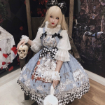 Jaapani gooti stiilis Lolita kleit T&uuml;drukutele Vintage tume matus Lolita Jsk Kleit Naistele Harajuku Lahedad varrukateta Punk kleidid, v&auml;lja arvatud s&auml;rk S gray