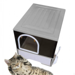 Enclosed Cat Litter Box Drawer Type Tray Bedpan Easy to Use Kitty hall
