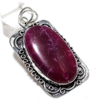 Ruby Natural Gemstone Handmade 925 Sterling Silver Pendant 2.56 z2o95