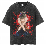 Anime Print Jaapani manga pestud T-s&auml;rk Kantud puuvillane l&uuml;hikeste varrukatega s&auml;rk Retro Harajuku stiilis Unisex s&auml;rk S