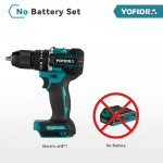 YOFIDRA 13 mm harjadeta elektriline l&ouml;&ouml;ktrell, 2 k&auml;iku, 35+3 p&ouml;&ouml;rdemomendiga juhtmeta t&otilde;hus elektriline kruvikeeraja Makita 18 V aku jaoks No Battery