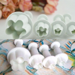 4 TK ploomi&otilde;ie kujuga koogivorm K&ouml;&ouml;gividinad K&uuml;psetatud plastist riistad modelleerimisriistad