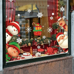 J&otilde;ulude aknakleebis lumehelves J&otilde;ulupuu lumememm J&otilde;uluvana muster Klaasakna kleebised Magamistoa Esik Elutoa Veranda kodukaunistus Christmas Stickers30*20cm
