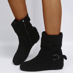 Martin Boots Fashionable Plus seemisnahast lameda p&otilde;hjaga v&ouml;&ouml;pandlaga naiste l&uuml;hikesed saapad varrukatega &uuml;mara ninaga naiste saapad 40 must