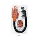 Nail Art Hands Professionaalne harjutusk&auml;si +100 tk k&uuml;&uuml;neotsad Reguleeritav plastikust praktika mudel DIY manik&uuml;&uuml;ri t&ouml;&ouml;riist Paindlik ja pehme