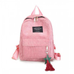 Naiste kooli Soulder kott Tassel Corduroy seljakott Preppy stiilis seljakott 25cm*9cm*32cm j&auml;rveroheline v&auml;rv