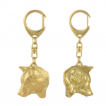 Shiba Inu, Japanese Small Size Dog, Japanese Brushwood Dog - Gilded key ring with dog, handbag decoration, luxury accessory by Art-Dog brand