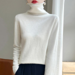 Naiste ka&scaron;miirist sviiter Qinghe ka&scaron;miir 30% ka&scaron;miir 70% vill s&uuml;gis-talvine ka&scaron;miir pullover pehme ja soe XXL valge