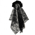 Halloweeni simulatsiooni lilledega peapael Ghost Bride Rose Mesh Cosplay kost&uuml;&uuml;mide peakatete aksessuaarid One Size