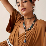 Euroopa ja Ameerika stiilis retro kaelakee pikk kampsun kett