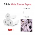 3 rulli termopaberi kleebis Termopaberirulli komplekt 57x30mm/2,17x1,18 tolli fotopildi kviitungi memo printimine Type 1