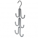 Kapi riidepuu Suurep&auml;rane kandev&otilde;ime 3 kihti 6 konksu libisemisvastane raskeveokite mitmeotstarbeline &otilde;lakott Salli sidemed kork kaelakee rippuv korraldaja must