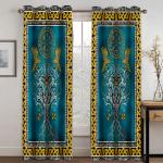 Muster Koomiksimuster Ilmastikukindel P&auml;ikesekaitse Vastupidav Kardin Sobib Elutuppa Magamistuppa Kaunistuseks Kodukardin W132cm x H160cm&Grommet