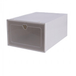 Jalatsid Plastikust virnastatav kingakarbi hoiuruum L&auml;bipaistev kokkupandav kodutekstiili hoiustamiskraami korraldaja L valge