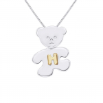 LEA &; ARTHUR - Laste ripatsi motiiv (KARUPOEG) H&otilde;bedane 925 tuhandeid roodiumiga kaetud ja; (H t&auml;ht) Kollase kullaga kaetud