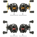 &Otilde;ngerull GF mudel Baitcasting rull 8 kg maksimaalne pidurdusj&otilde;ud 7.2:1 Kiire Rull Kalap&uuml;&uuml;k Heitmine Kalap&uuml;&uuml;k Magnetpidur Pikk Heide Left Hand punane