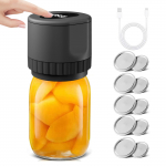 Elektriline Mason Jar Vaakumsulguri komplekt Juhtmeta automaatne purkide tihenduskomplekt toiduainete s&auml;ilitamiseks ja must