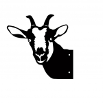 1 tk raudsiluetiga kitse kuju &ndash; aiatalu aia vaiakaunistus, vitriin, kodu ja toa seinakaunistus, elegantne seinaplaat beež