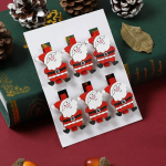 6 tk j&otilde;uluklambrid puidust multifilm J&otilde;uluvana Lumemees P&otilde;der lumehelves Fotoklipp Xmas 2025 Kaunistused Noel Merry Christmas Decor J&otilde;ulukingid 3.5x5cm