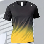 Meeste T-s&auml;rgid Sport Jooksu T-s&auml;rk Kiirelt kuivav Gradient l&uuml;hikeste varrukatega T-s&auml;rgid V&auml;litreening Korvpall Treening Jooksuriietus 3XL