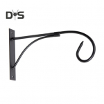 Rauast seinakinnituskonks istutusmasin lillepotid kronstein Vintage stiilis seinakonks kumera otsaga riputamiseks korvide jaoks Laternad linnus&ouml;&ouml;tjad must