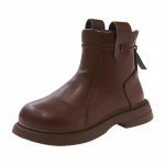 T&uuml;drukute Nahast Saapad &Uuml;marate Varvastega Laste Chelsea Saapad Libisemisvastased Moodsad Laste Mustad Pruunid L&uuml;hikesed Saapad Lihtsad Libisemiskindlad 2024 Uued 26 pruun