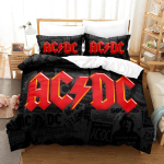 3D AC/Dc muusika voodipesukomplektid tekikott koos padjap&uuml;&uuml;riga, kaheinimesevoodi, t&auml;issuuruses kuninganna voodiriided voodipesu AU Single 140x210cm