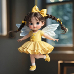 Inglitest inspireeritud akr&uuml;&uuml;list ornament 2D haldja ripats auto v&otilde;tmehoidjatele armatuurlaua kaunistused seljakoti tarvikud rahakotid j&otilde;ulupuu kaunistused M