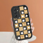 Pehme silikoonist ruudukujulise redeliga printimismustriga telefoni korpus T&auml;iskaanega kaamera p&otilde;rutuskindel kaitse kummist &uuml;mbris Samsungile Samsung M31 tumepunast v&auml;rvi