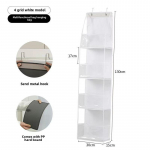 L&auml;bipaistev mitme taskuga rippuv uksekorraldaja 4 compartments valge