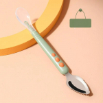 Beebi Puuviljade Kraapimise P&uuml;ree Lusikas S&ouml;&ouml;tmislusikas Pehme Silikoonlusikas Beebi Lihtne S&ouml;&ouml;mine Puuviljalusikas Ema ja Beebi Tarvikud roheline