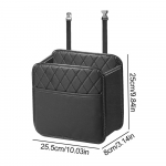 Auto tagaistme korraldaja Nahk PU-nahk Mitmeotstarbeline hoiukott Suure mahutavusega multifunktsionaalne korraldaja topsihoidjatega Auto must