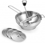 Roostevabast terasest kartulipuksuri multifunktsionaalne keedisveski 3 jahvatuskettaga Vastupidav k&auml;sitsi toiduveski k&ouml;&ouml;gitarvikud h&otilde;be