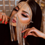 India tutiloormask n&auml;ole Naised Rhinestone n&auml;omaskid Masquerade tantsupeol banketi kaunistamine n&auml;o aksessuaarid Ehted